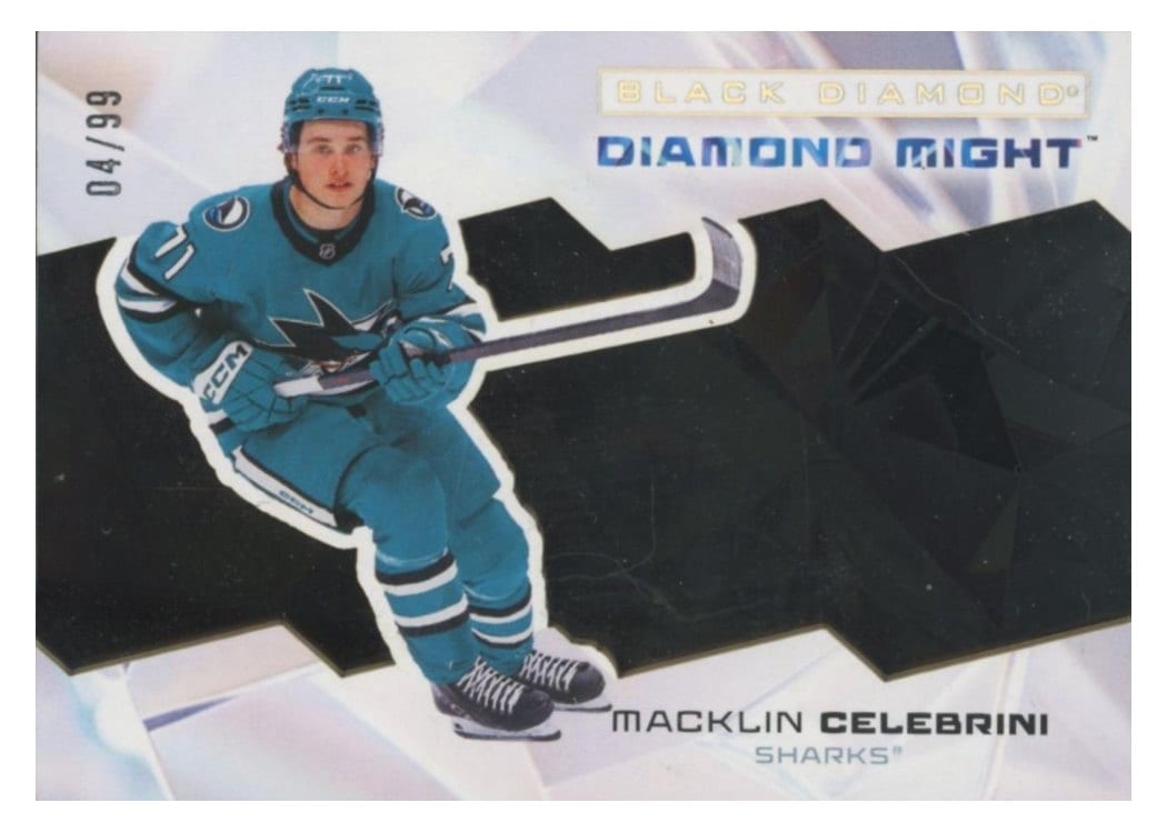 2025-26 Upper Deck Black Diamond Diamond Might Macklin Celebrini #DM-MC card