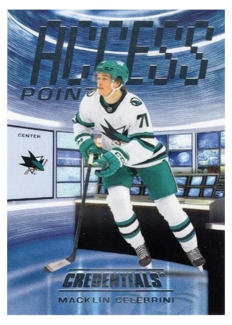 2025-26 Upper Deck Credentials Access Point Macklin Celebrini #AP-16 card