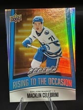 2025 Upper Deck MVP Rising to the Occasion Macklin Celebrini #RO-24 card
