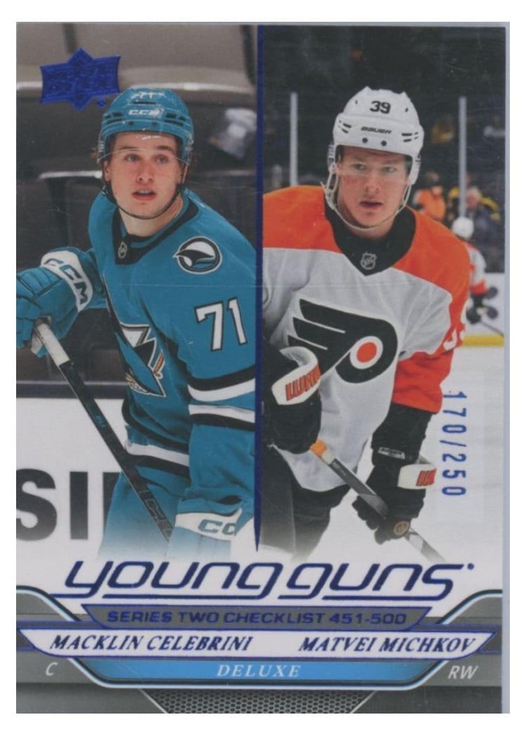 2024 Upper Deck Macklin Celebrini / Matvei Michkov #500 card
