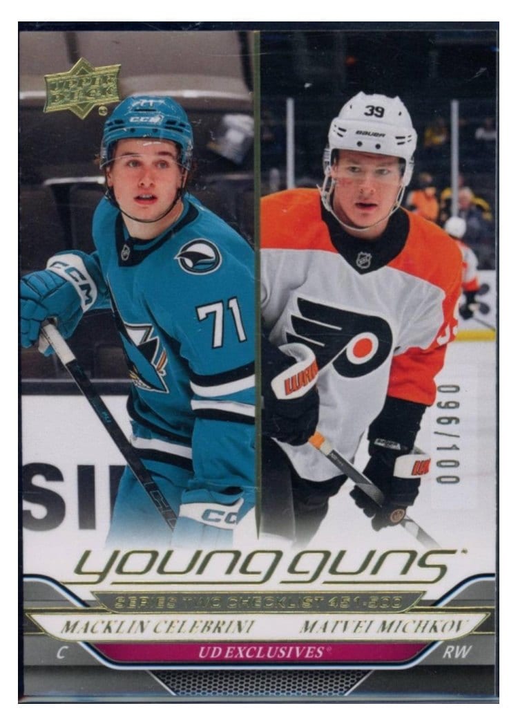 2024 Upper Deck Macklin Celebrini / Matvei Michkov #500 card