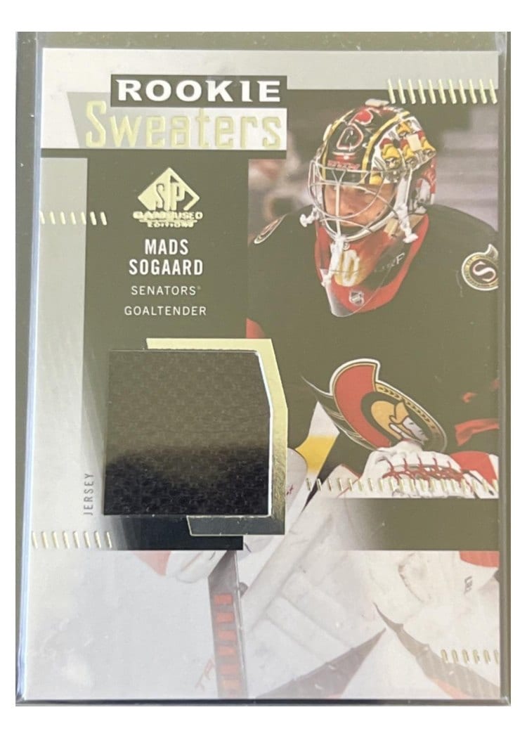 2022-23 SP Game Used Rookie Sweaters Mads Sogaard #RS-MS card