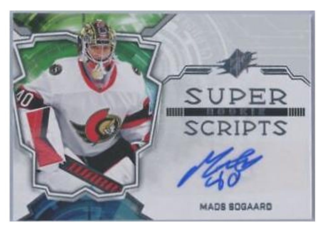 2022-23 SPx Rookie Superscripts Mads Sogaard #SSR-MS card