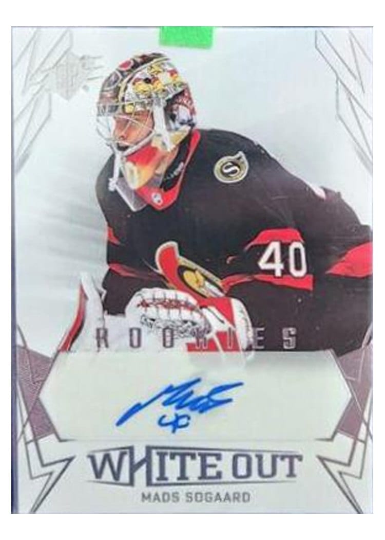 2022-23 SPx White Out Rookie Autos Mads Sogaard #WOR-MS card