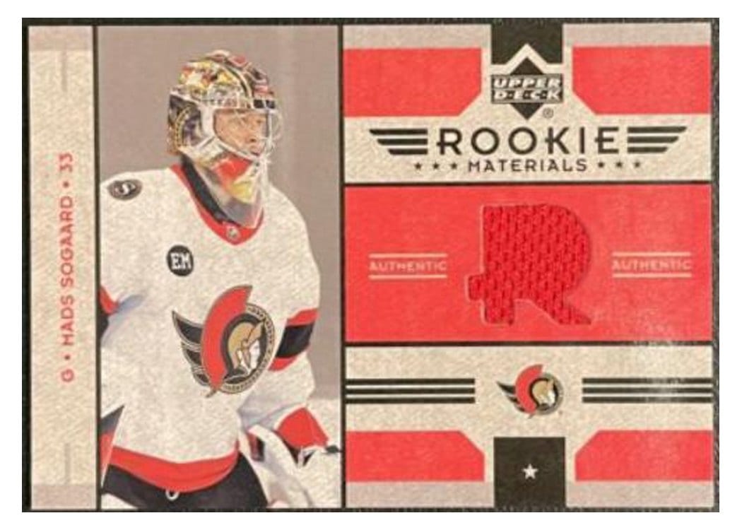 2022-23 Upper Deck Rookie Materials Retro Mads Sogaard #RT-MS card