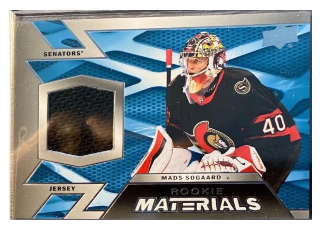 2022-23 Upper Deck Rookie Materials Mads Sogaard #RM-MS card