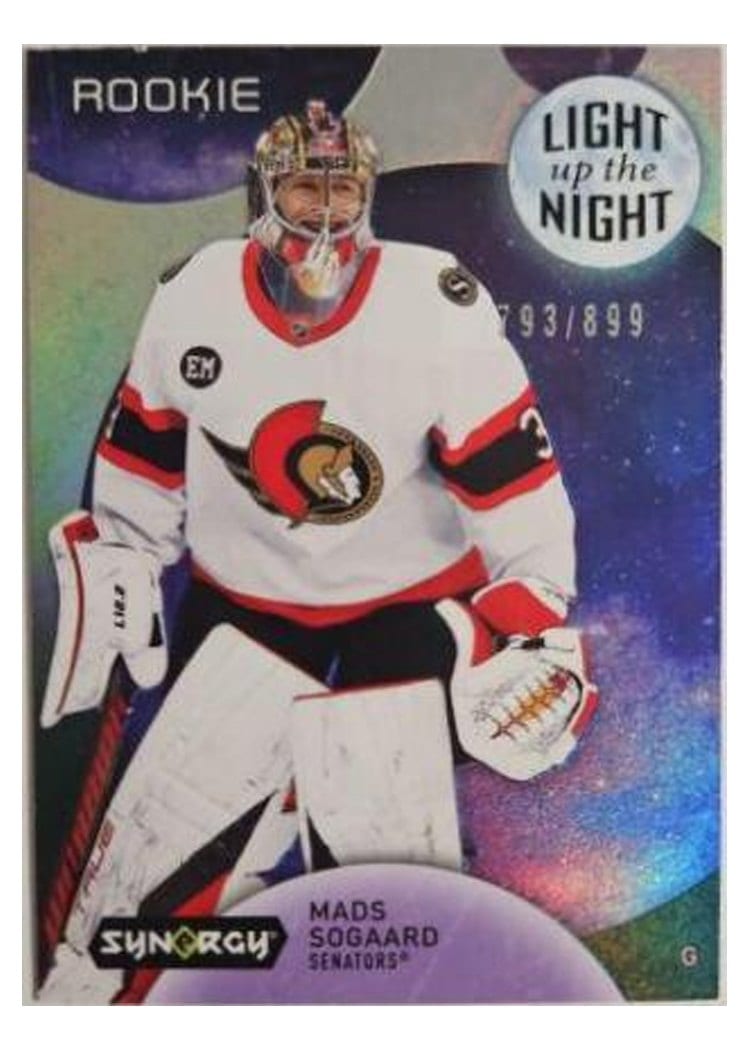 2022-23 Upper Deck Synergy Light Up The Night Rookies Mads Sogaard #LNR-MS card