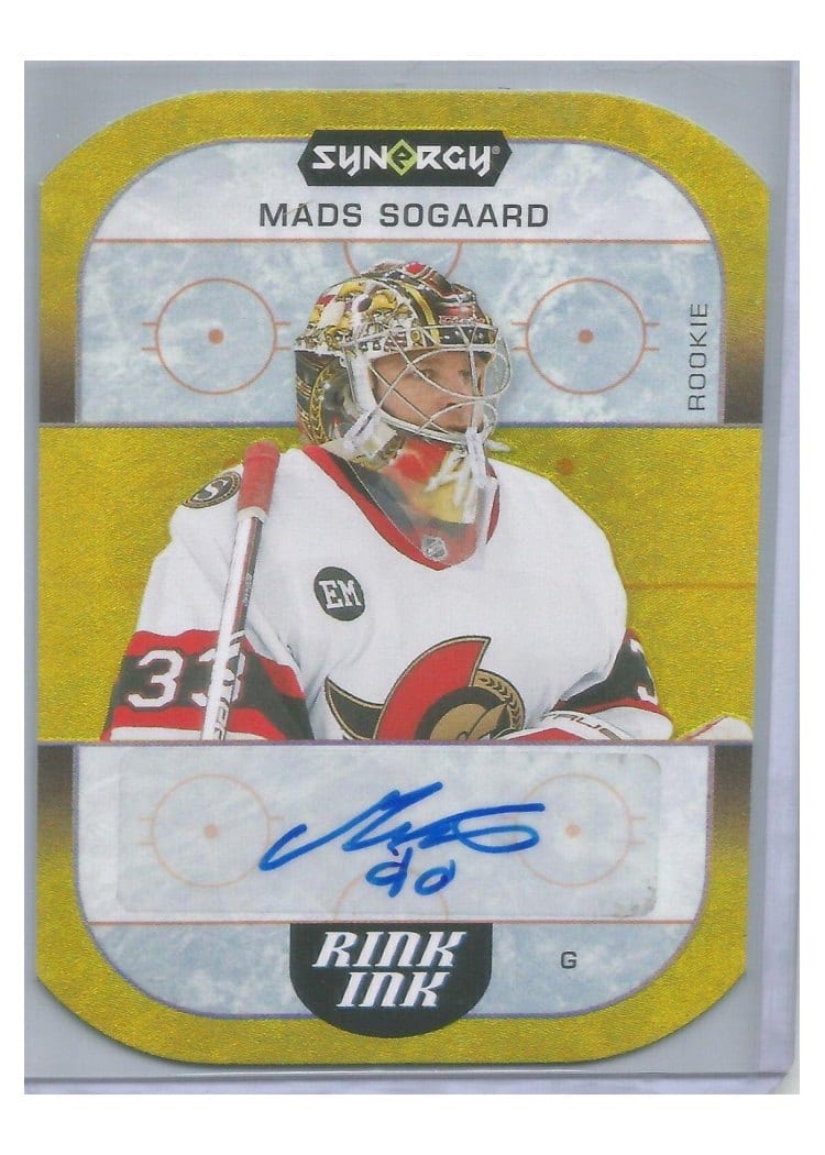2022-23 Upper Deck Synergy Rink Ink Rookies Mads Sogaard #RIR-MS card