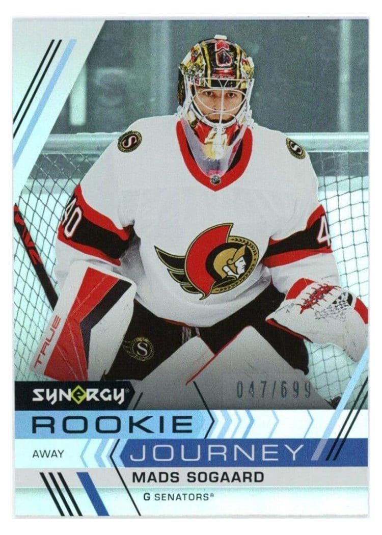 2022-23 Upper Deck Synergy Rookie Journey Away Mads Sogaard #RJ-14 card