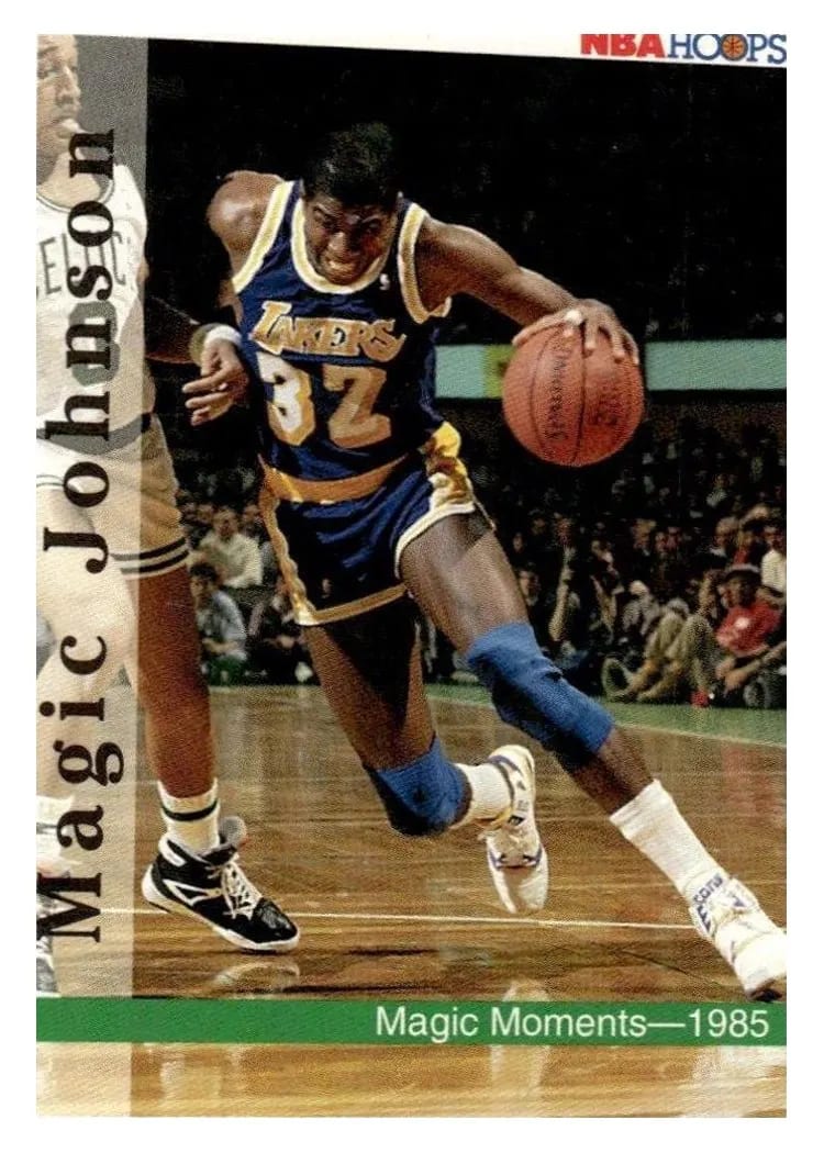 1992 Hoops Magic Johnson:  1985 #329 card