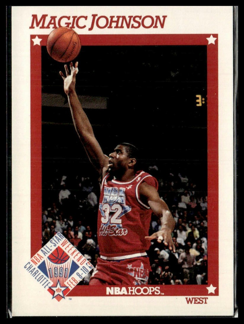 1991 Hoops Magic Johnson #266 card
