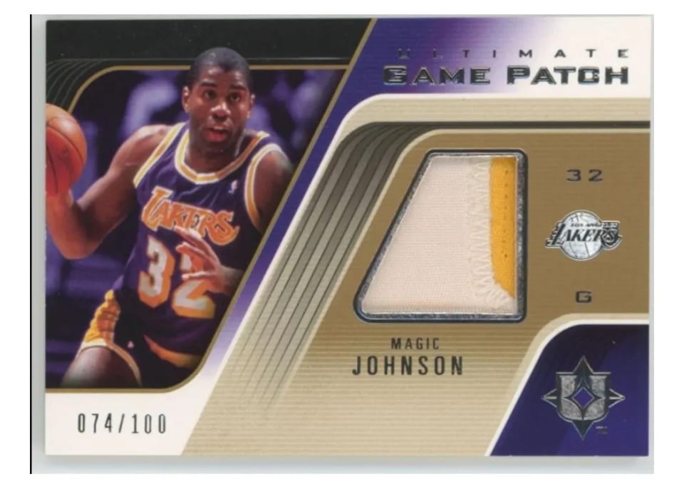 2004 Upper Deck Ultimate Collection Game Patch Magic Johnson #UGP-MA