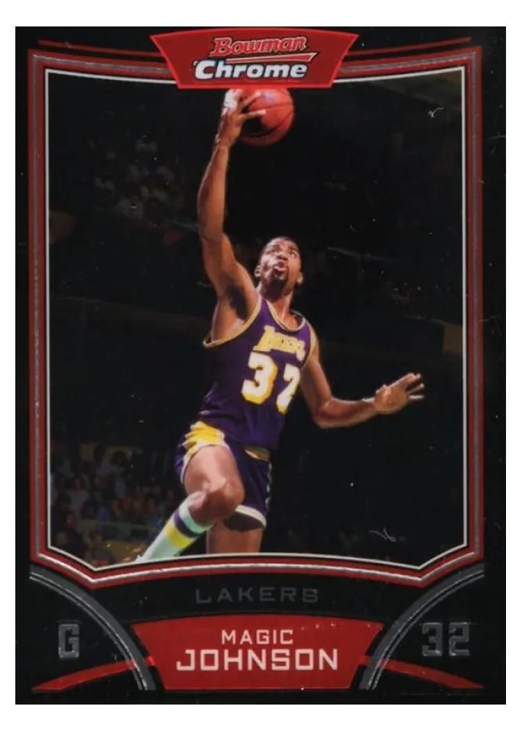 2008 Bowman Chrome Magic Johnson #104 card