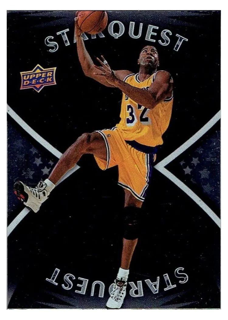 2008 Upper Deck Starquest Magic Johnson Black Majestic #SQ-19 card