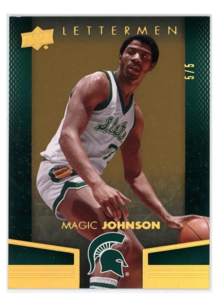 2014 Upper Deck Lettermen Magic Johnson #3 card
