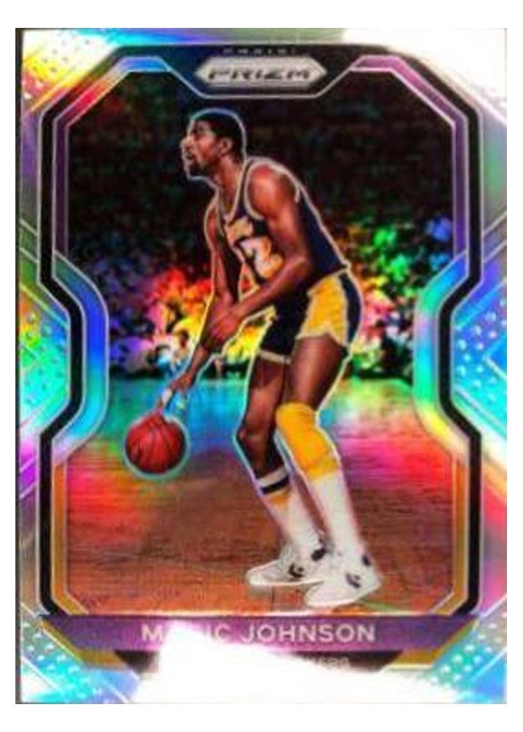 2020-21 Panini Prizm Base Set Magic Johnson Silver Prizm #219 card