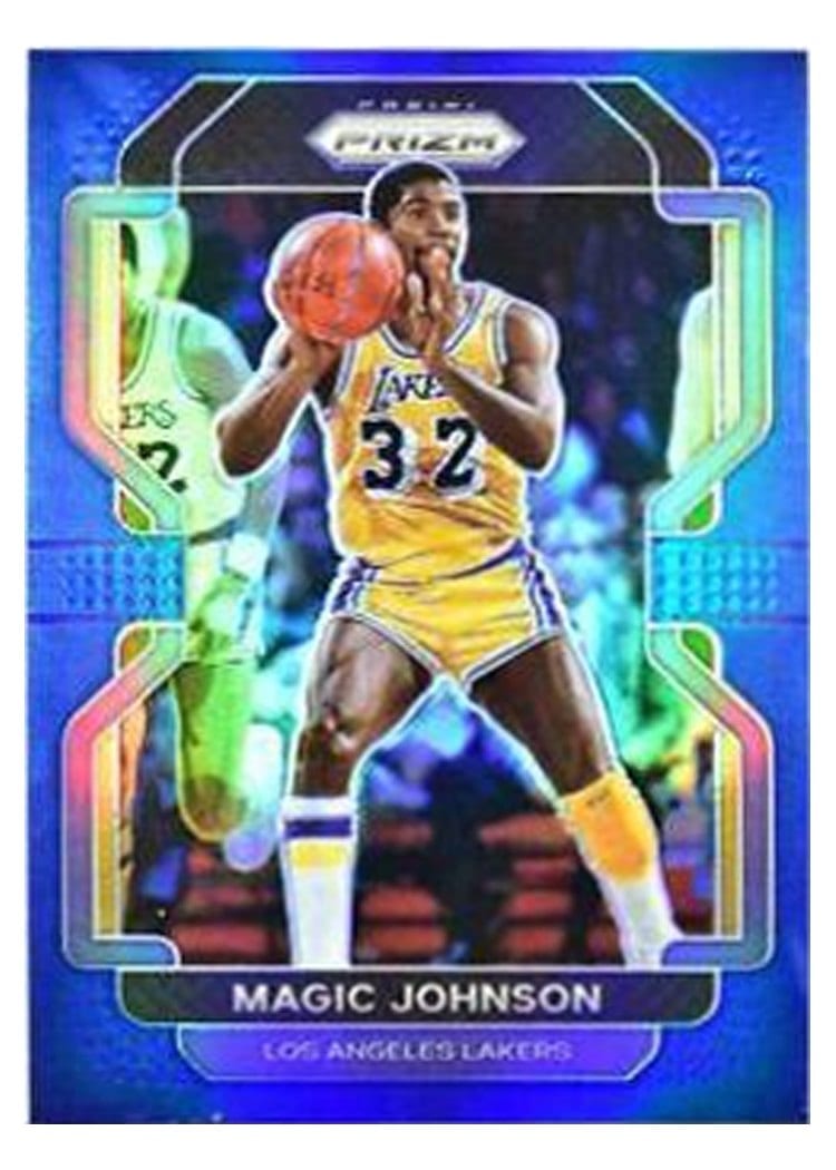 2021-22 Panini Prizm Base Set Magic Johnson Blue Prizm #248 card