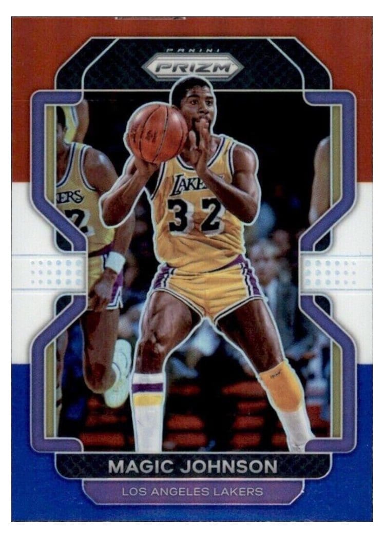 2021-22 Panini Prizm Base Set Magic Johnson #248 card