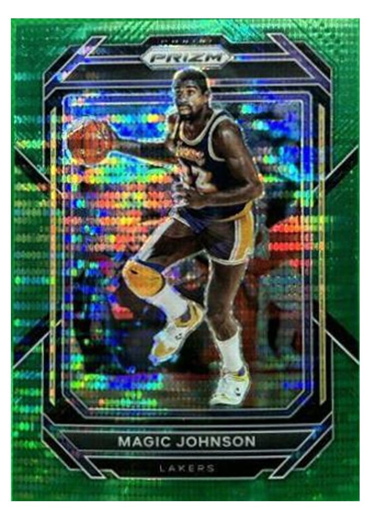 2022-23 Panini Prizm Base Set Magic Johnson Green Pulsar Prizm #276 card