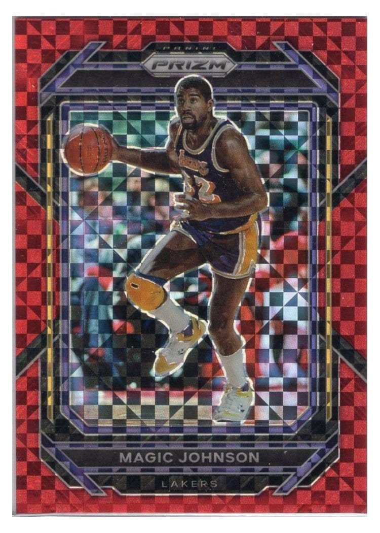 2022-23 Panini Prizm Base Set Magic Johnson Red Power Prizm #276 card