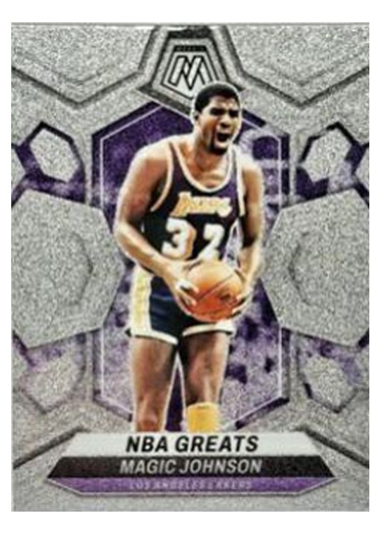 2023-24 Panini Mosaic Base Set Magic Johnson Glitter #295 card