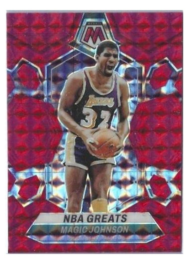 2023-24 Panini Mosaic Base Set Magic Johnson Red #295 card