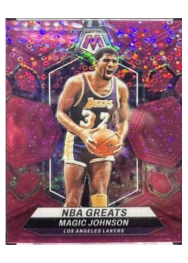 2023-24 Panini Mosaic Base Set Magic Johnson Pink Fast Break #295 card