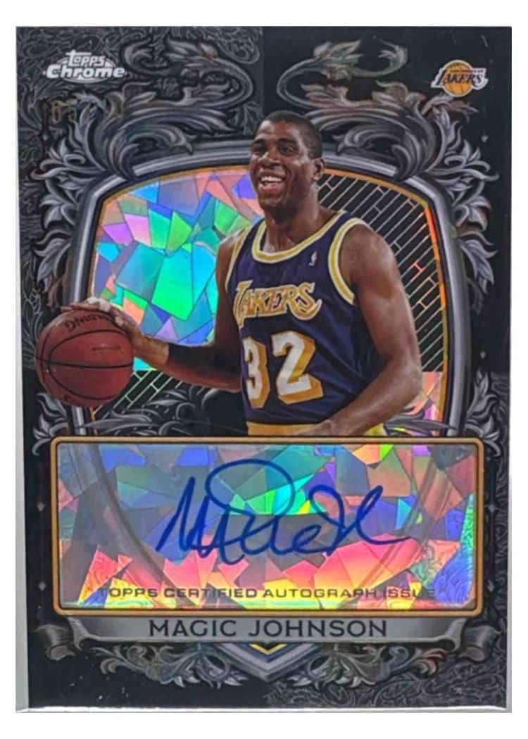 2025-26 Topps Chrome Sapphire Signature Style Magic Johnson #SS-MJ card