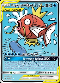 2019 Team Up Magikarp & Wailord-GX #161 card