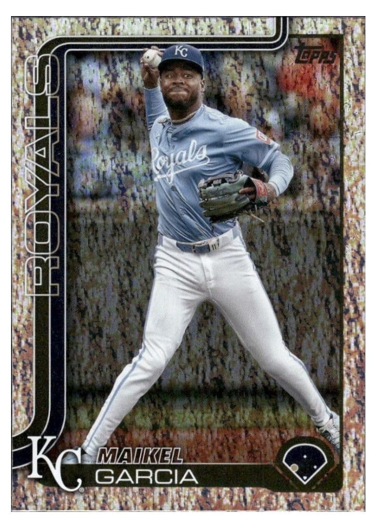 2025 Topps Base Set Maikel Garcia Silver Cracked #135 card