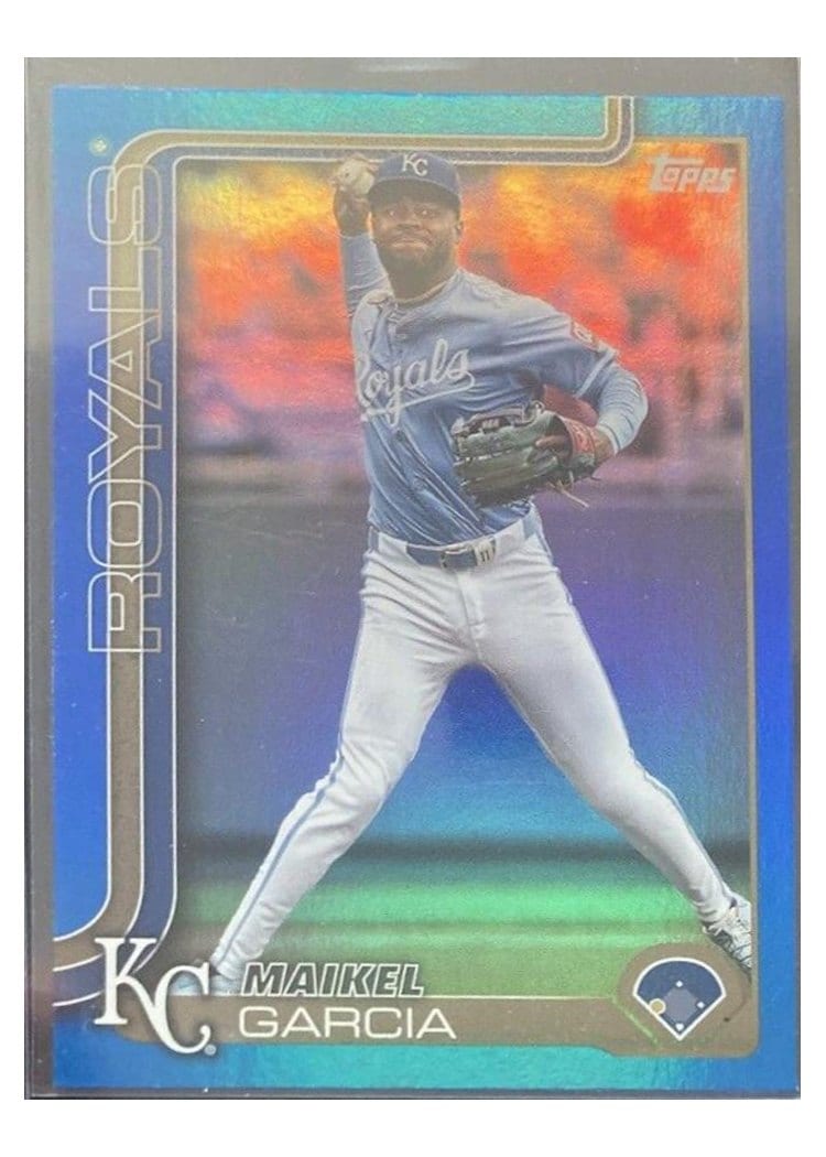 2025 Topps Base Set Maikel Garcia Blue Foil #135 card