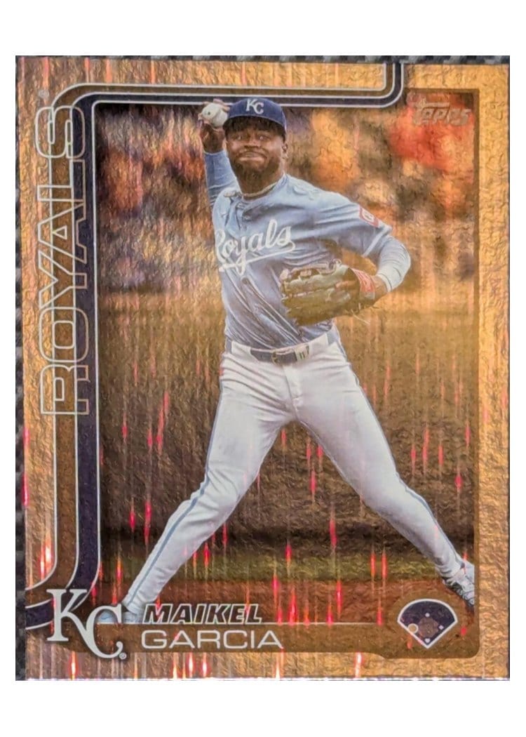 2025 Topps Base Set Maikel Garcia Tinsel #135 card