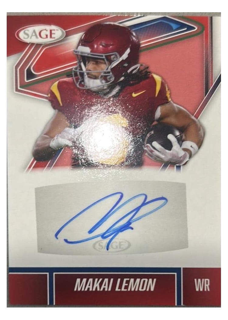 2026 SAGE Football Next Level Signatures Makai Lemon #NLS-MS card