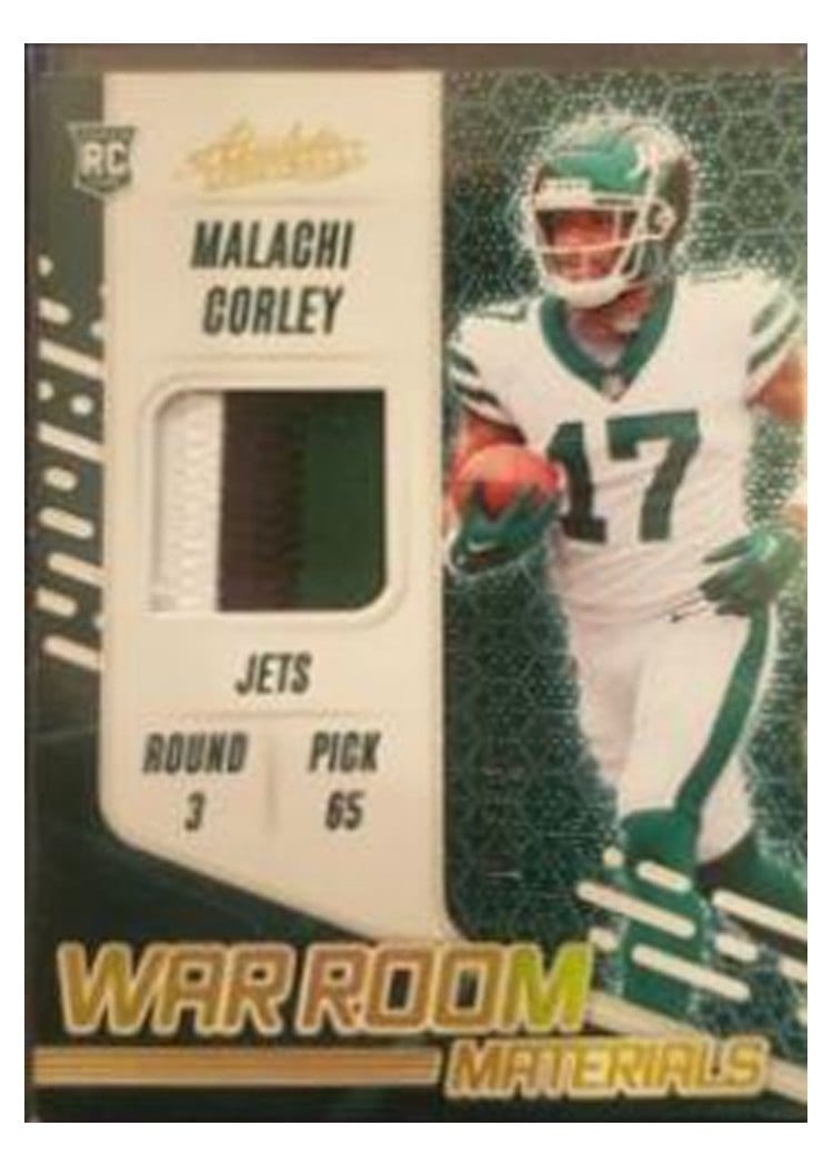 2024 Panini Absolute War Room Materials Malachi Corley #WRM-MCY card