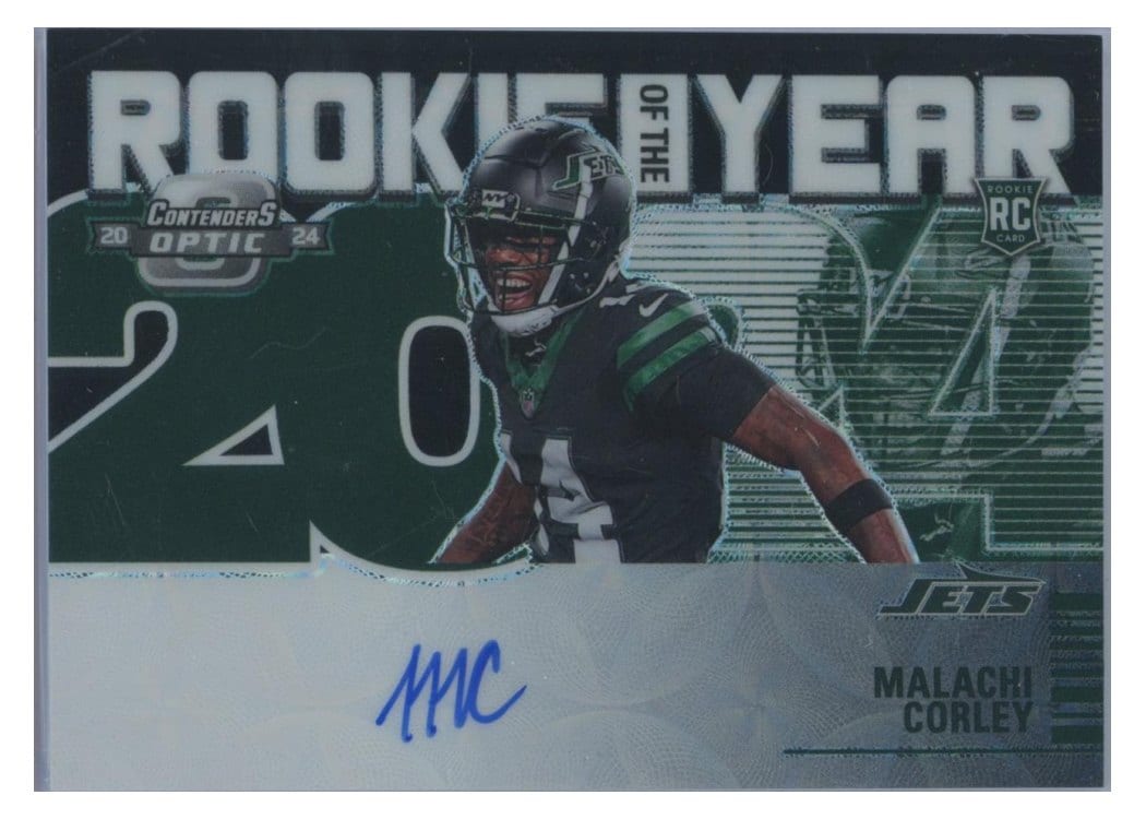 2024 Panini Contenders Optic Rookie of the Year Contenders Malachi Corley #14 card
