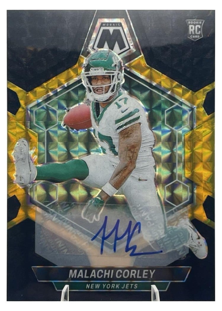 2024 Panini Mosaic Base Set Malachi Corley Autograph Choice Black Gold #359 card