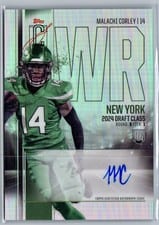 2024 Topps Signature Class Rookie Class Chrome Autographs Malachi Corley #RCV-MC card