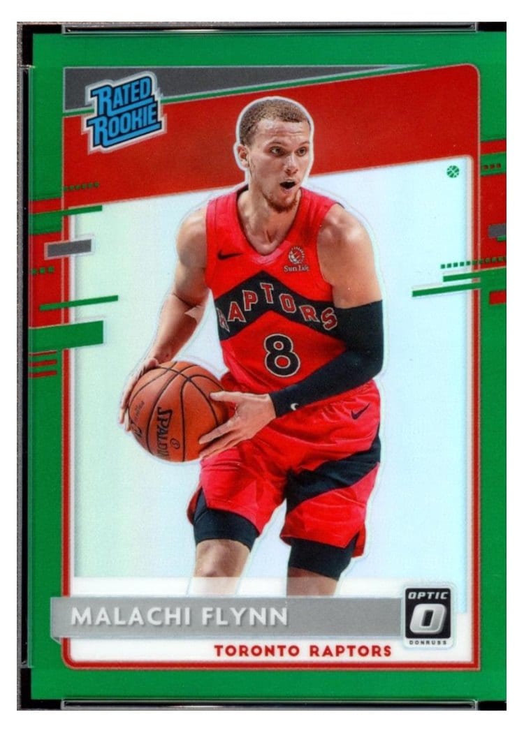 2020-21 Donruss Optic Base Set Malachi Flynn Green #179 card