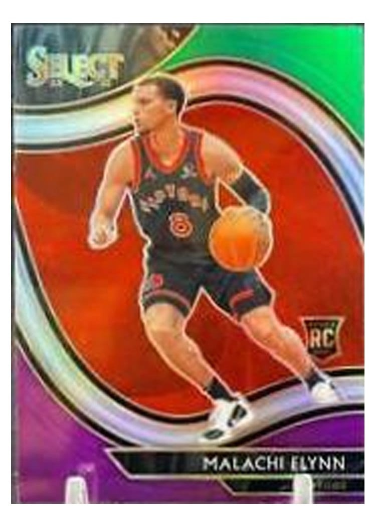 2020-21 Panini Select Base Set Malachi Flynn Green White Purple #272 card