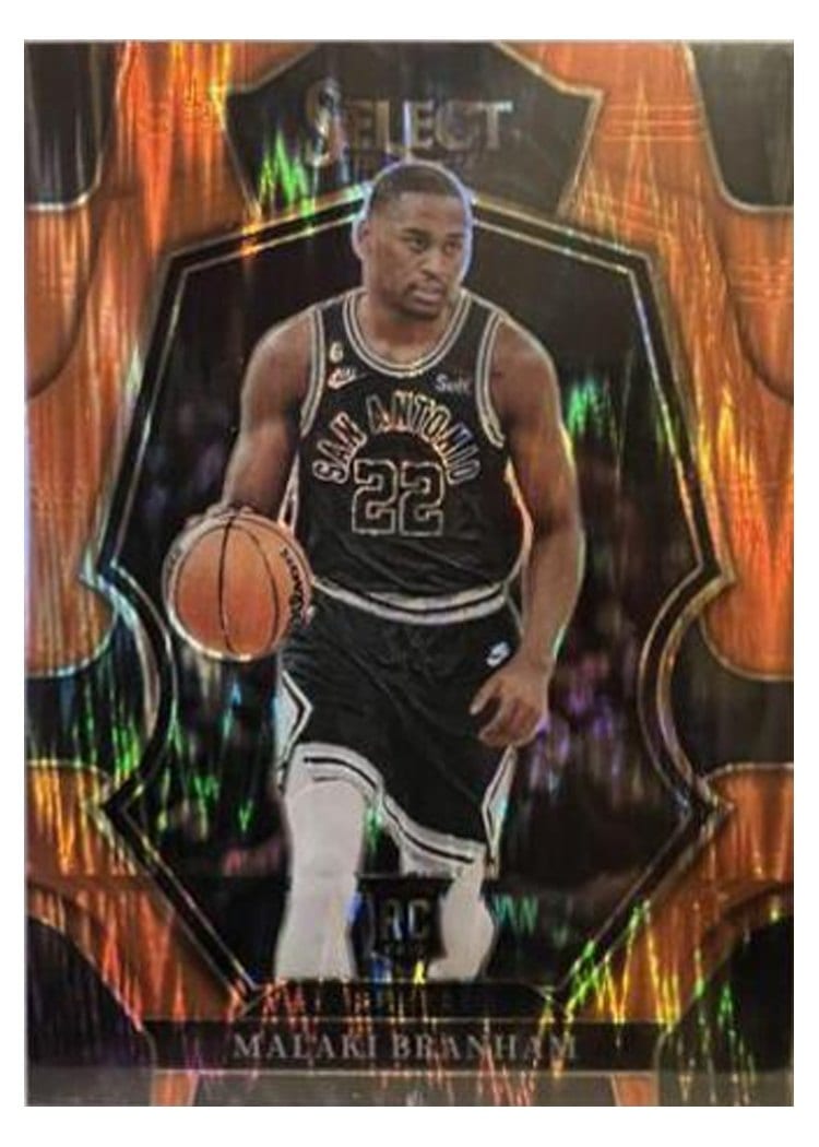 2022-23 Panini Select Base Set Malaki Branham Orange Flash Prizm #171 card