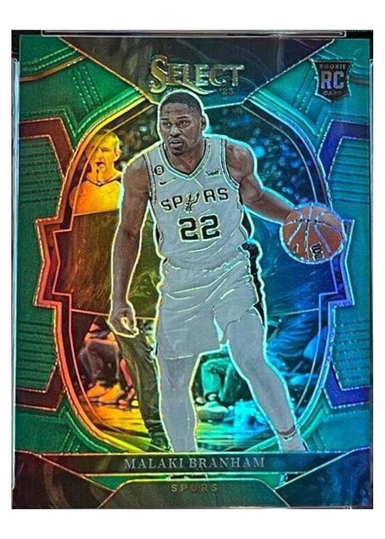 2022-23 Panini Select Base Set Malaki Branham Green Prizm #285 card