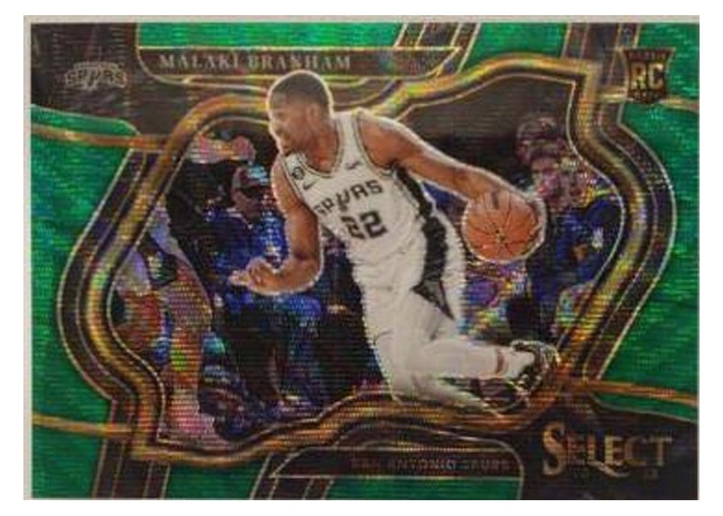 2022-23 Panini Select Base Set Malaki Branham Green Wave Prizm #285 card