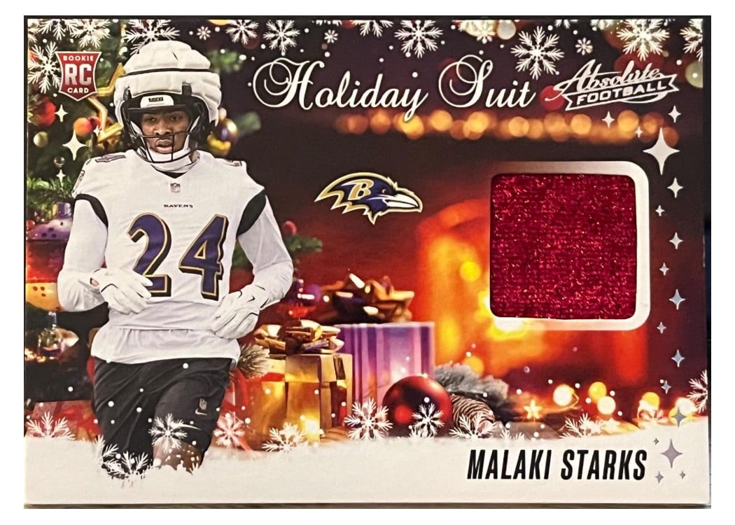 2025 Panini Absolute Countdown Calendar Holiday Suit Relics Malaki Starks #24 card