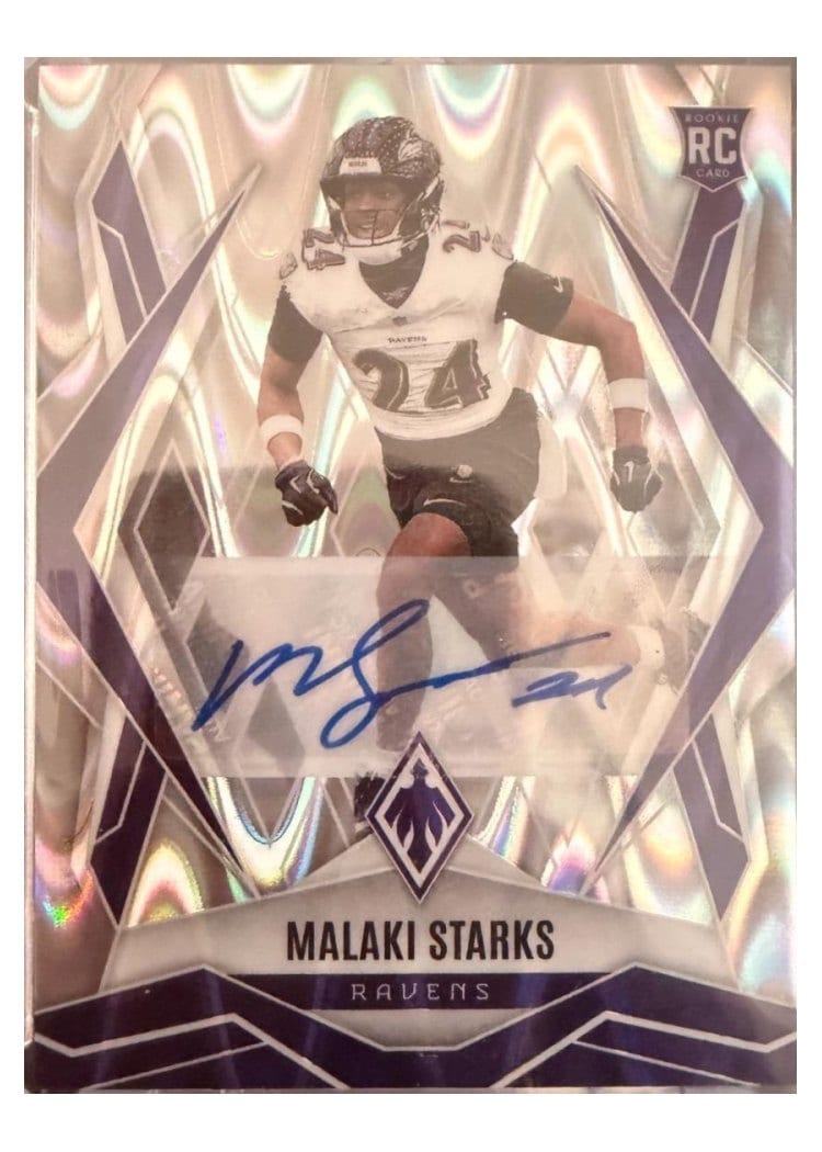 2025 Panini Phoenix Base Set Malaki Starks Autograph #195 card