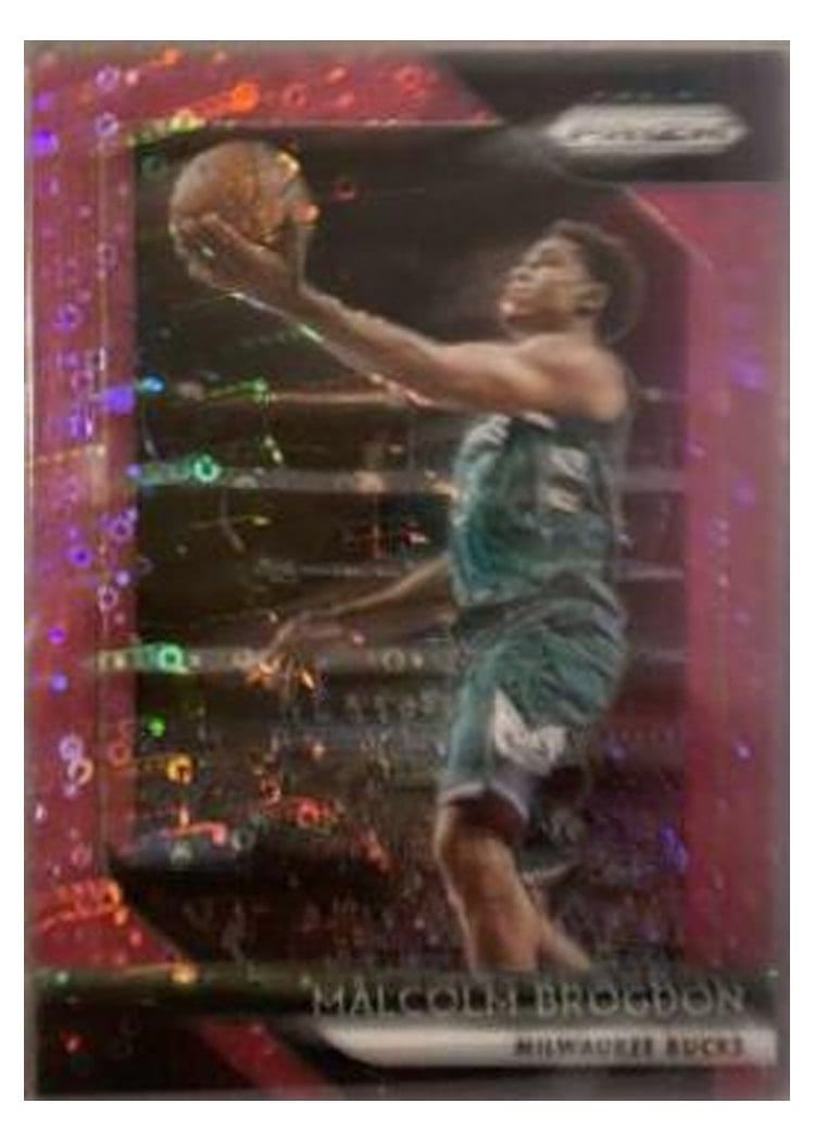 2018-19 Panini Prizm Base Set Malcolm Brogdon Fast Break Prizm Pink #276 card