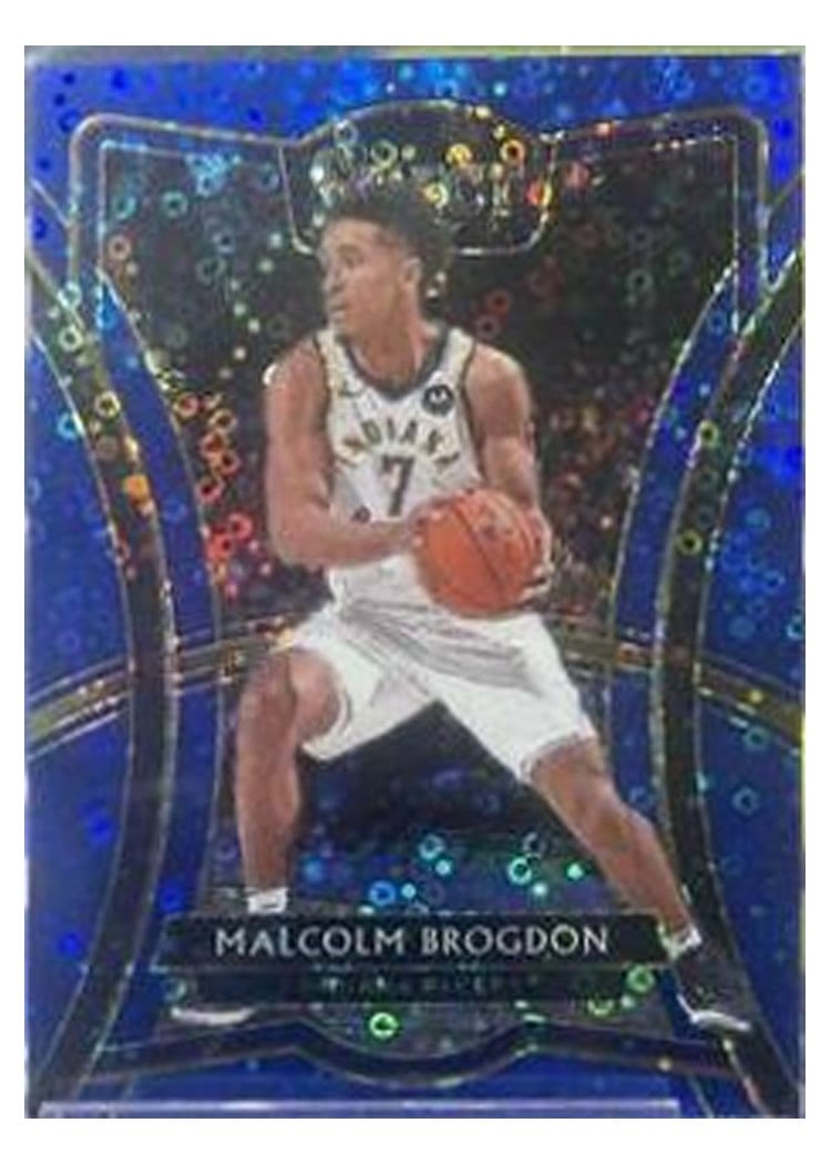 2019-20 Panini Select Base Set Malcolm Brogdon Blue Disco Prizm #115 card