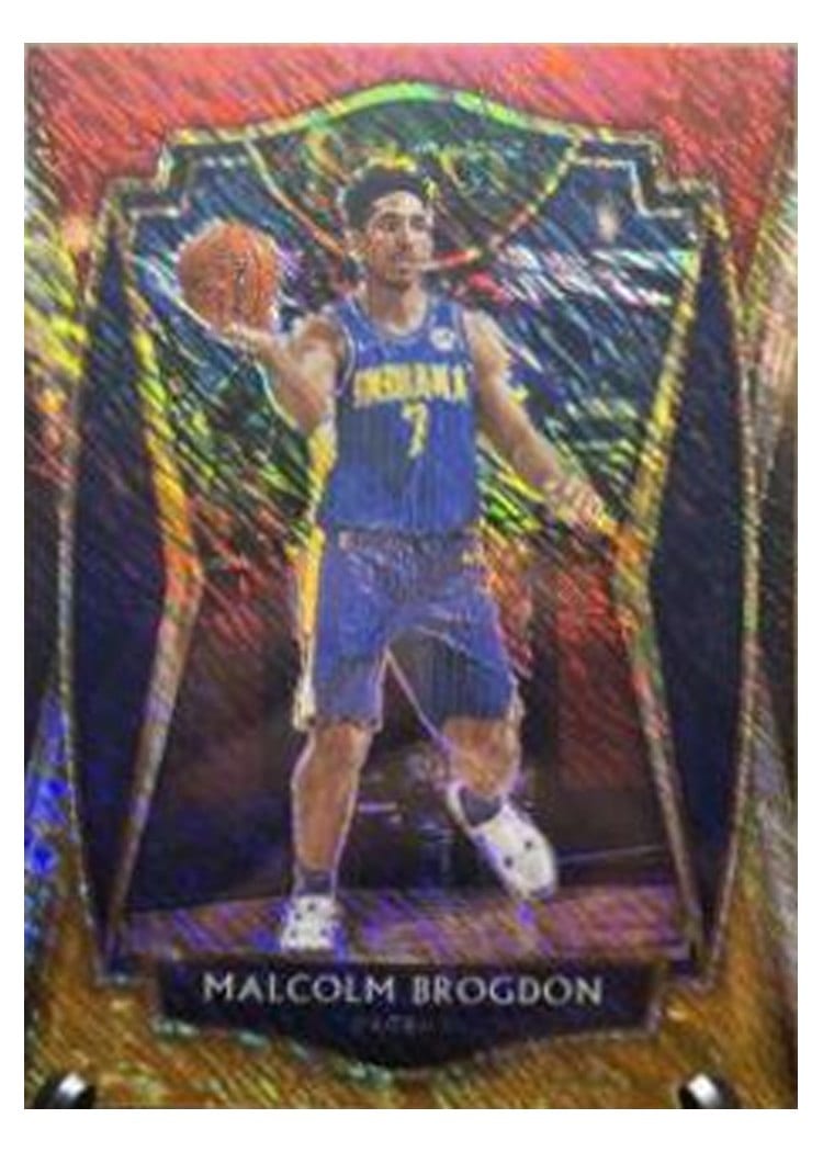 2020-21 Panini Select Base Set Malcolm Brogdon Red White Orange Shimmer #110 card