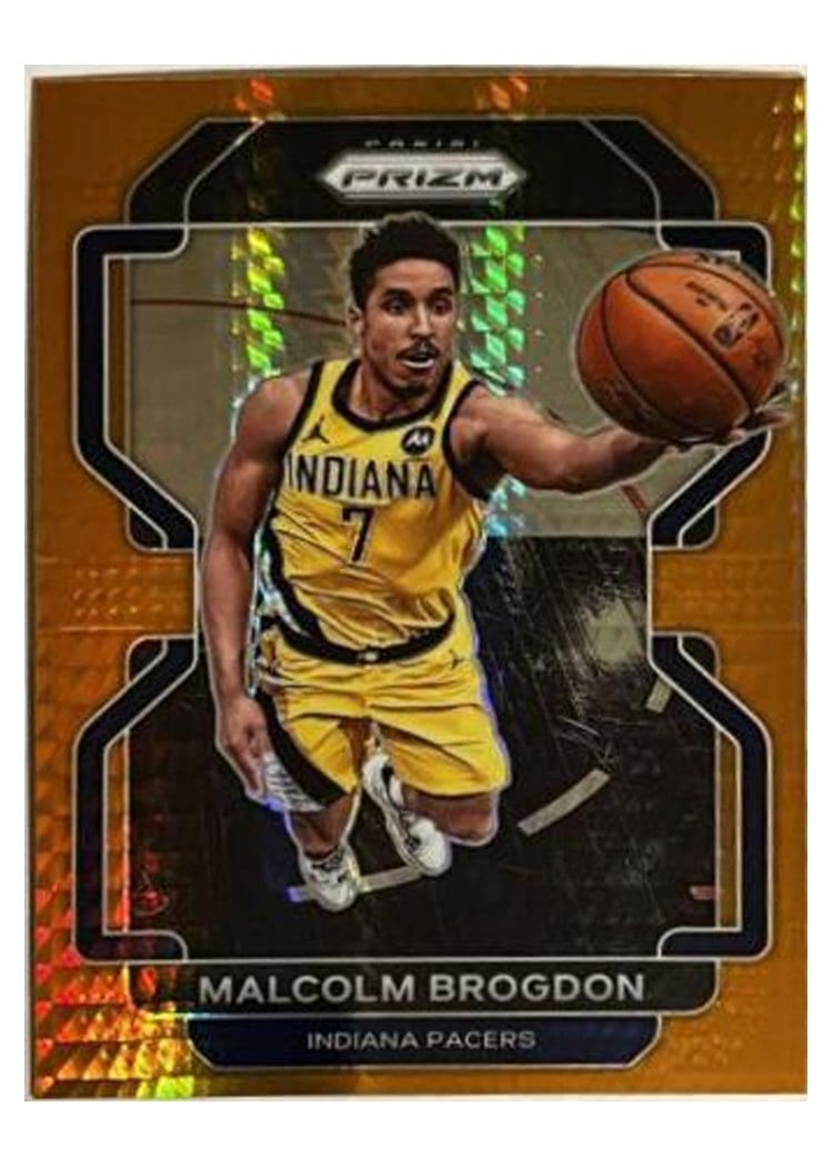 2021-22 Panini Prizm Base Set Malcolm Brogdon Orange Hyper Prizm #135 card