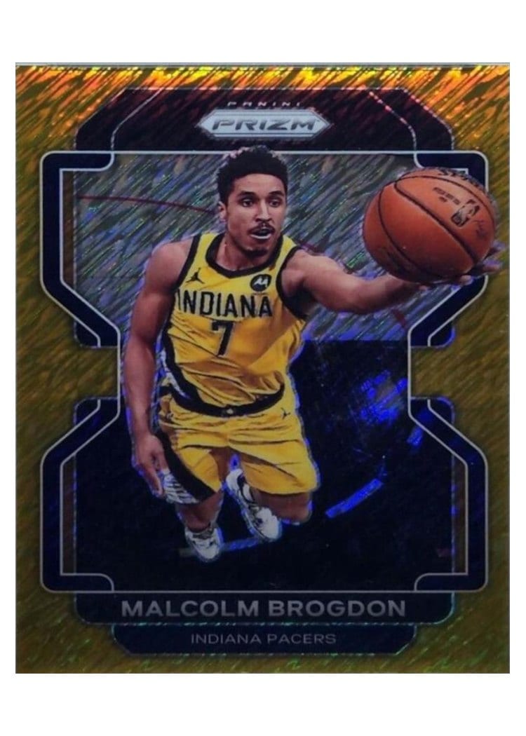 2021-22 Panini Prizm Base Set Malcolm Brogdon Gold Shimmer #135 card
