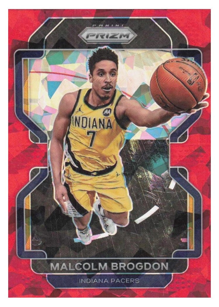 2021-22 Panini Prizm Base Set Malcolm Brogdon Red Ice Prizm #135 card